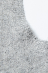 Oversized V-neck Alpaca Vest