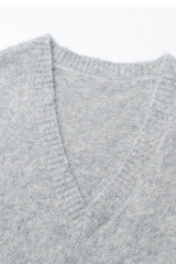 Oversized V-neck Alpaca Vest