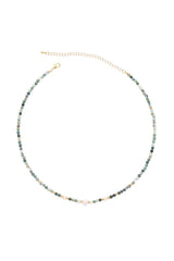 Vintage Green Pearl Beaded Necklace