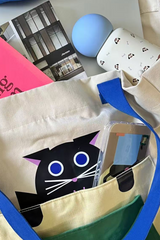 Stroll Series Creamy Cat Tote Bag