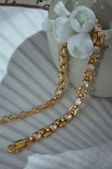 Cool rhinestone cube bracelet