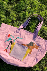 Stroll Series Berry Dog Tote Bag