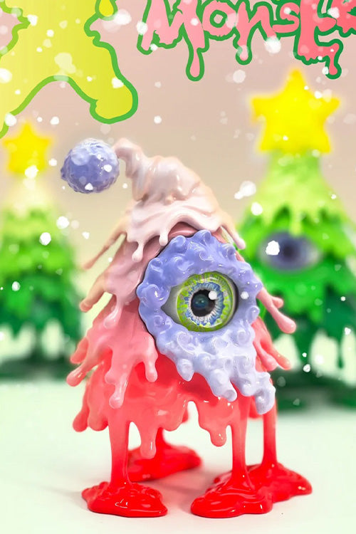 Christmas red monster ornament