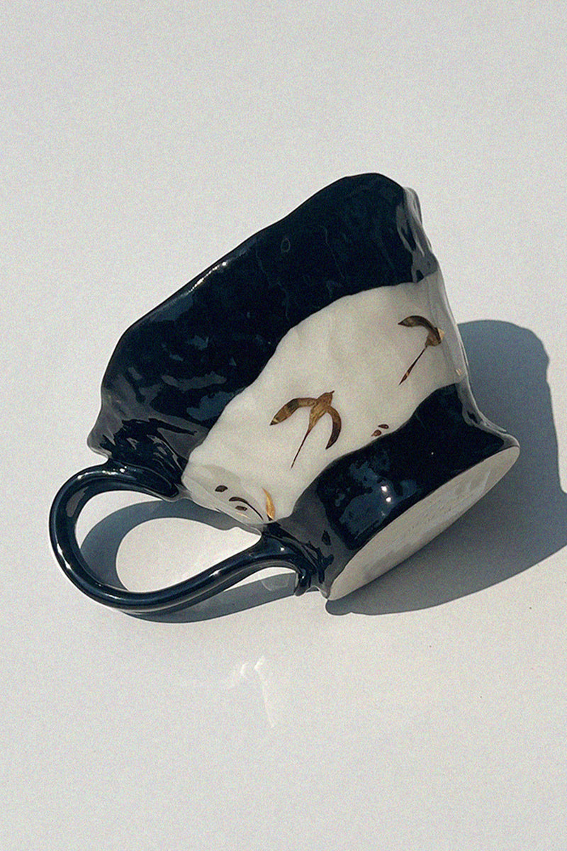 Original Handcrafted Dark Gold Seagull Mug