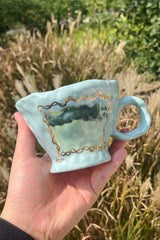 Original Handcrafted Blue Painting Mug