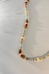 "Colored Glaze Series" - Multi color stone necklace