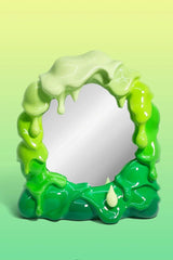 Melt Series Green Sculptural Mirror