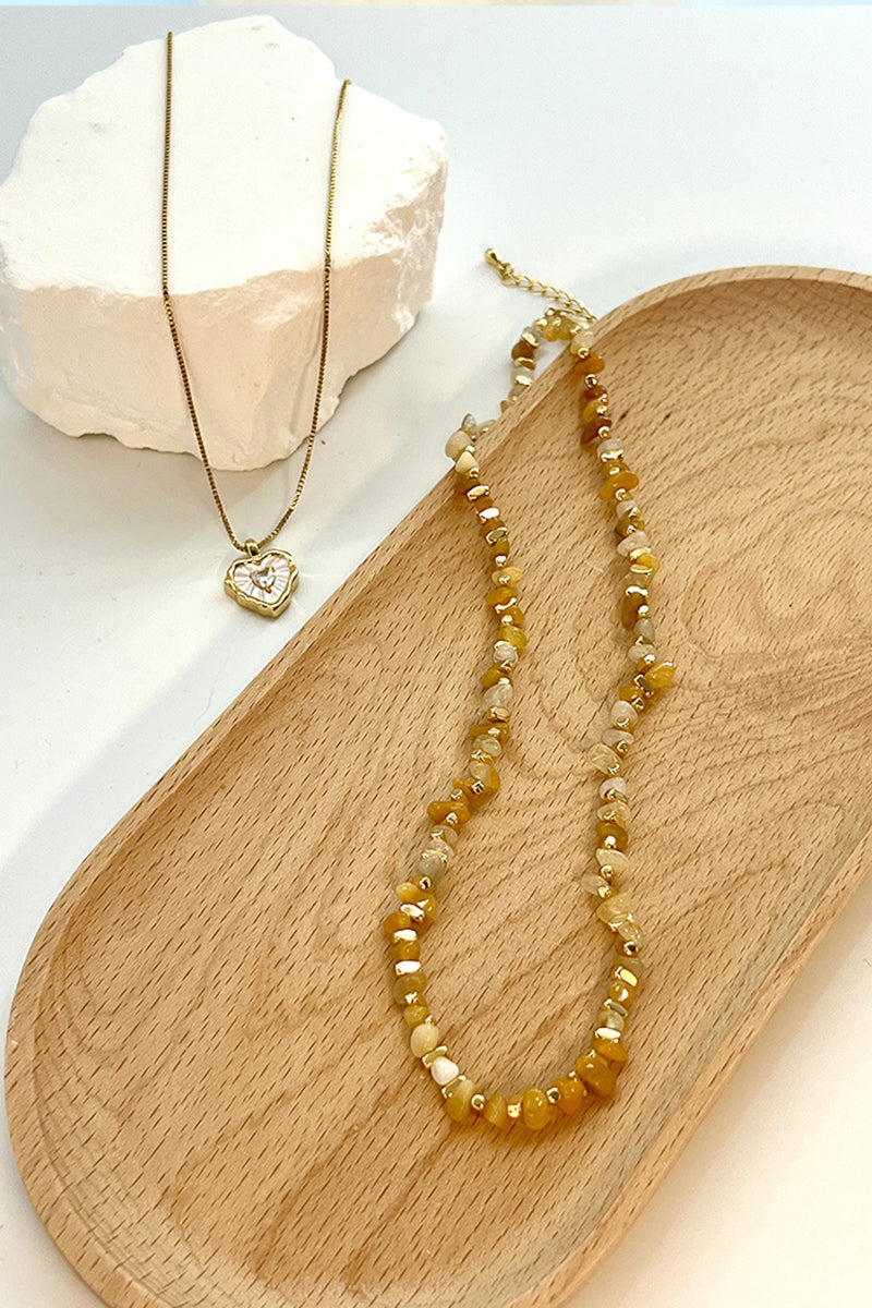 "Dream Journey" Yellow Stone Necklace