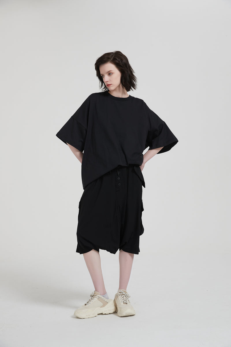 Black Deconstruction Stretch Culotte