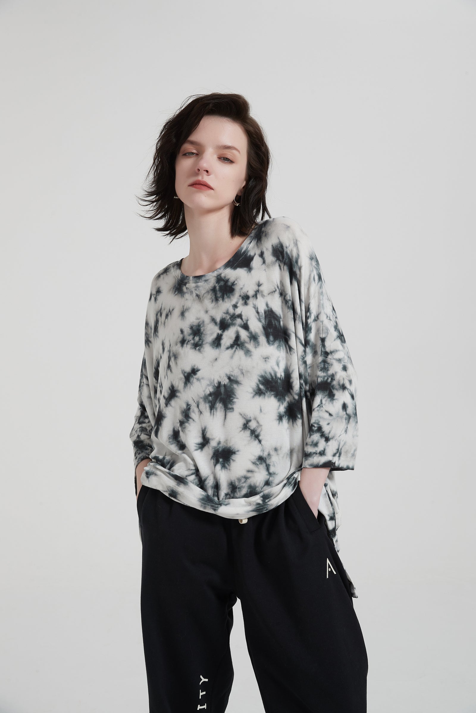 Rib Knit Tie-dye T-shirt | ISSANYI