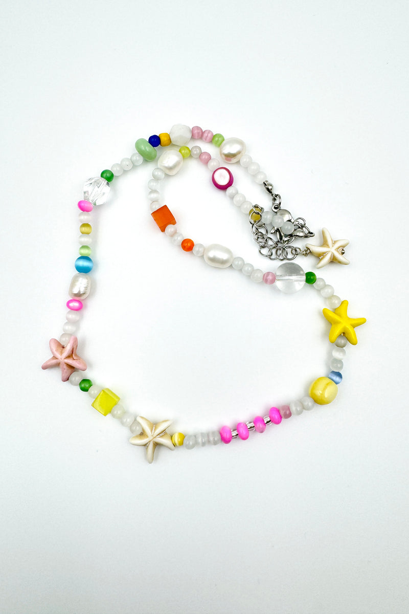 Summer of Colorful Gems Beaded Necklace