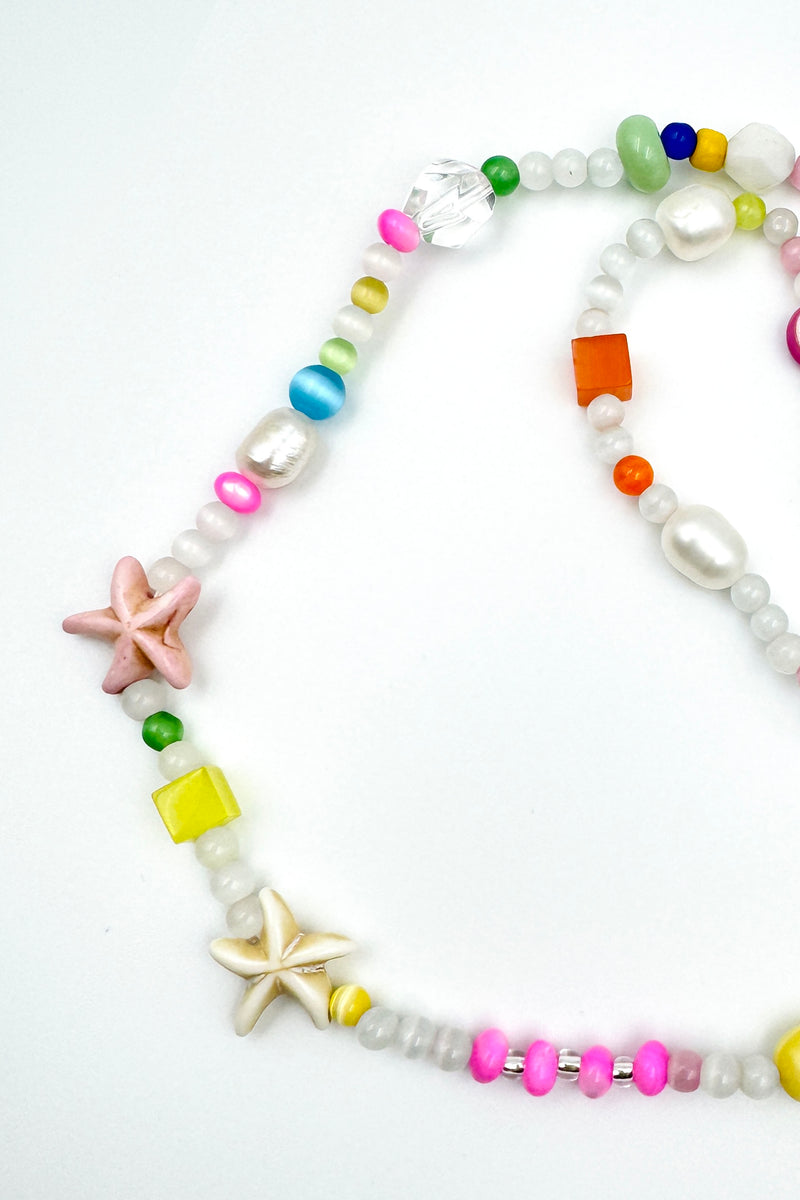 Summer of Colorful Gems Beaded Necklace