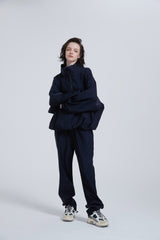 Oversized MidnightBlue Activewear Top